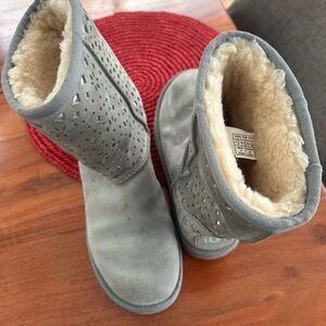 Uggs. Grey and silver.  Size 8. Used